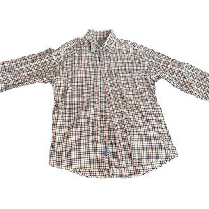 Bills Khakis Relaxed Fit Plaid Men’s Button Down Size Large